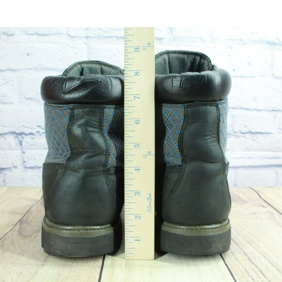 Timberland Black Leather Lace Up Padded Collar Ankle Riding Boots Size 13 M main image 6